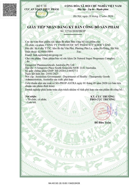 Keo ong Úc Dr Natural Super Propomax Complex 60 Viên