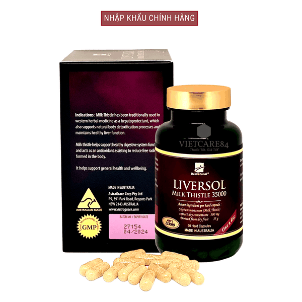 Viên uống thải độc gan Dr Natural Liversol Milk Thistle 35000