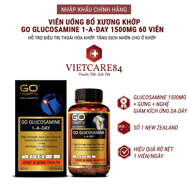Viên Xương Khớp New Zealand GO Glucosamine 1-A-Day 1500mg 60 viên