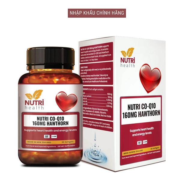Viên Uống Bổ Tim Nutri Co-Q10 160mg Hawthorn ( 30 Viên)