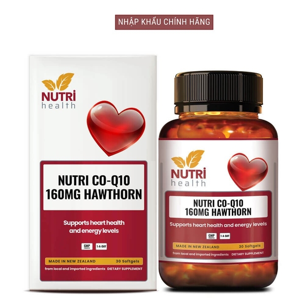 Viên Uống Bổ Tim Nutri Co-Q10 160mg Hawthorn ( 30 Viên)