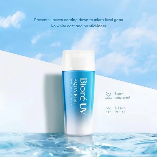 Kem chống nắng Biore UV Aqua Rich Watery Gel SPF50+ PA++++ (70ml/155ml) - Nhật Bản