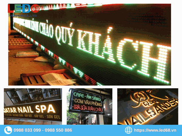 Các loại bảng hiệu đèn LED phổ biến hiện nay