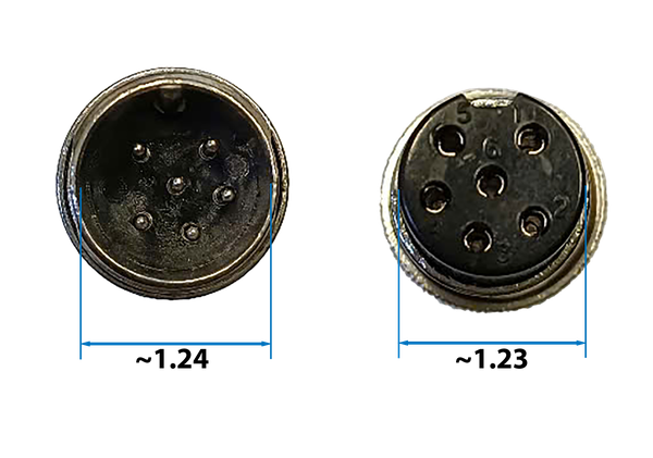 JACK ĐIỆN TRÒN 6 CHÂN ĐỰC - 6 pin connector m16