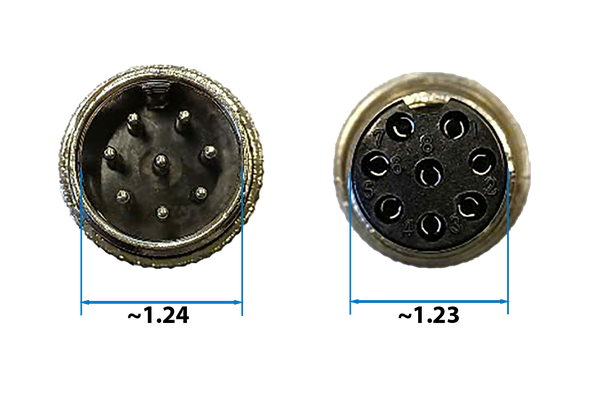 JACK ĐIỆN TRÒN 8 CHÂN - 8 pin connector m16