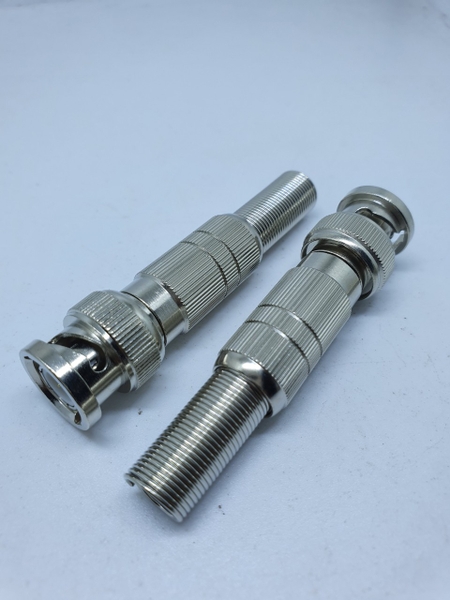 BNC male with spring connector: BNC HÀN VÀNG