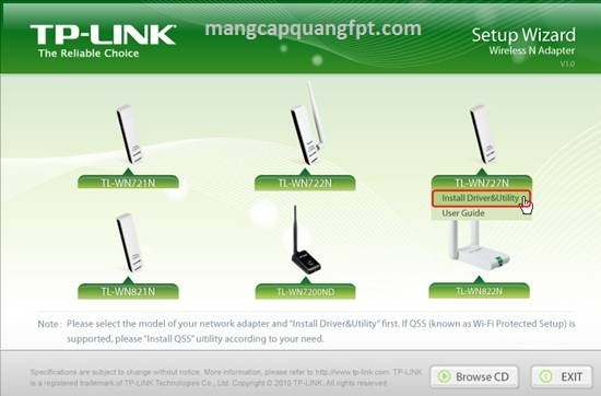 Hướng dẫn cài đặt bộ thu USB Wifi Tp-link TL-WN727N