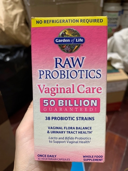 MEN LỢI KHUẨN CHO VÙNG PHỤ KHOA RAW PROBIOTICS VAGINAL CARE GARDEN OF LIFE