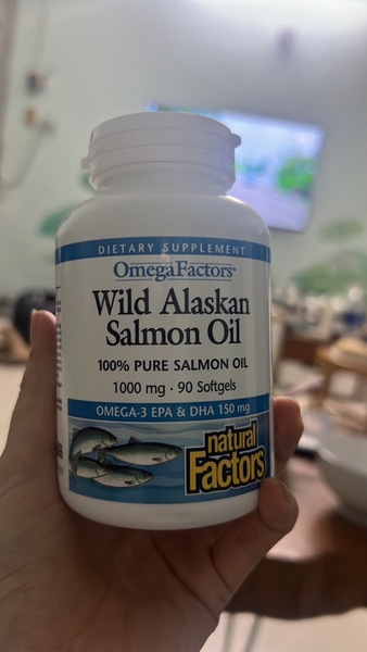 DẦU CÁ HỒI HOANG DÃ WILD ALASKAN SALMON OIL NATURAL FACTORS