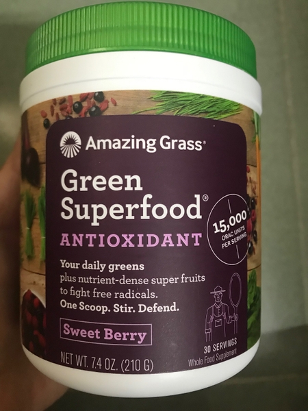 Bột siêu thực phẩm xanh chống oxy hóa Amazing Grass Green Superfood Antioxidant