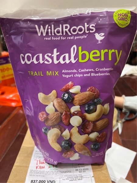 HẠT HỖN HỢP CÁC LOẠI HẠT VÀ TRÁI CÂY KHÔ TRAILMIX WILDROOTS