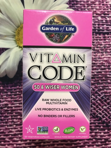 Viên uống vitamin tươi tổng hợp cho phụ nữ trên 50 - Vitamin Code 50 & Wiser Women - Garden of Life