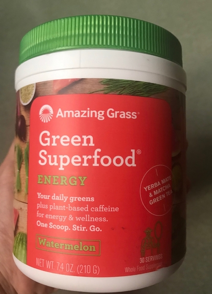 Bột siêu thực phẩm xanh năng lượng Amazing Grass Green Superfood Energy vị dưa hấu