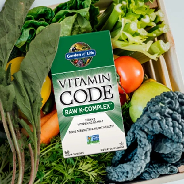 VITAMIN K-COMPLEX THÔ RAW K-COMPLEX VITAMIN CODE GARDEN OF LIFE