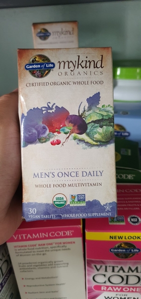 VITAMIN TỔNG HỢP HỮU CƠ DÀNH CHO NAM GARDEN OF LIFE MYKIND ONCE DAILY