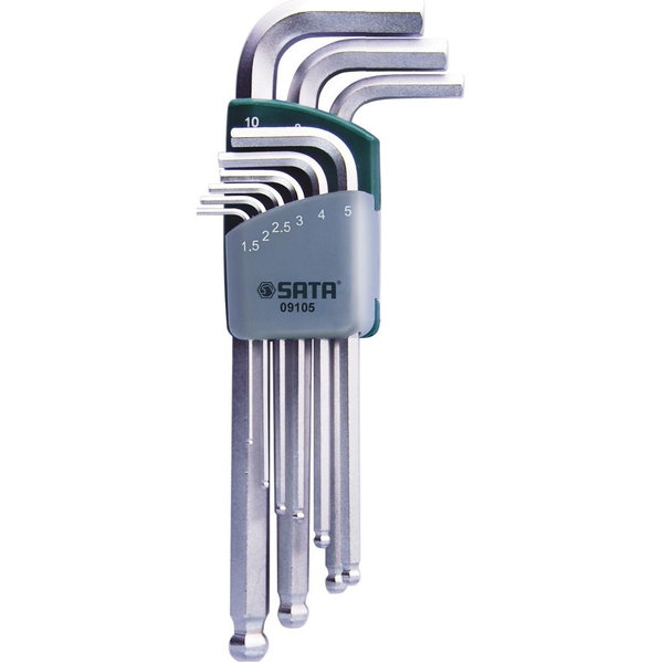 Bộ lục giác bi hệ Metric 9 chi tiết Sata 09105A