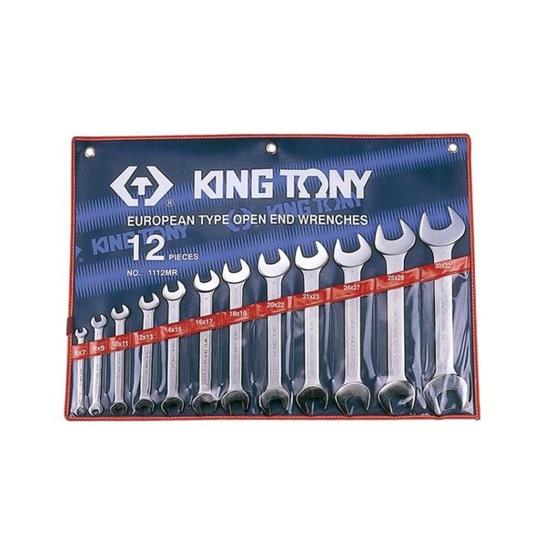6~32mm Bộ cờ lê hai đầu miệng hệ mét 12 chi tiết  Kingtony 1112MR