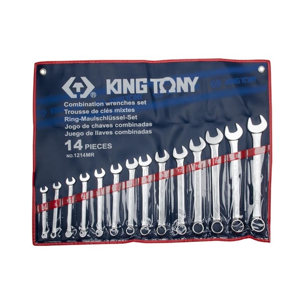 10~32mm Bộ Cờ lê vòng miệng 14 chi tiết hệ Metric Kingtony 1214MR