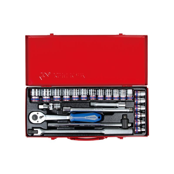 1/2" Bộ tuýp hệ Metric 24 chi tiết Kingtony 4526MR03