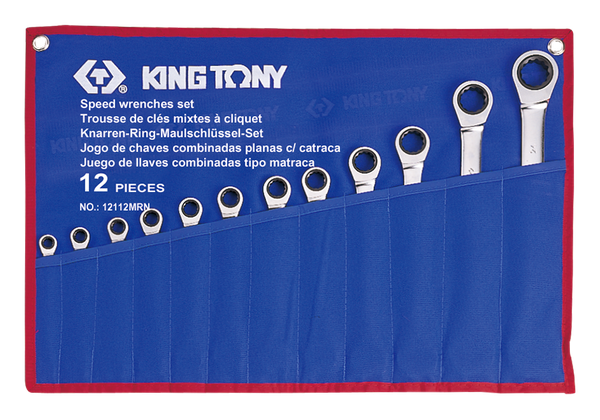 Bộ cờ lê vòng miệng tự động 12 chi tiết Kingtony 12112MRN