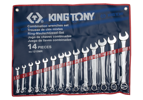 8~24mm Bộ cờ lê vòng miệng hệ Metric 14 chi tiết Kingtony 1215MR