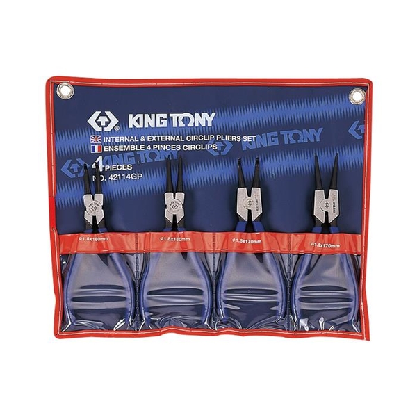 7" Bộ kìm mở phe 4 chi tiết Kingtony 42114GP