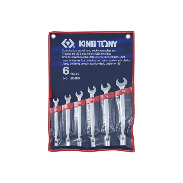 Bộ cờ lê 2 đầu miệng tuýp hệ Metric 6 chi tiết Kingtony 1B06MR
