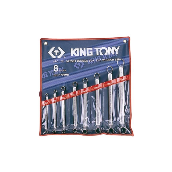 6~23mm Bộ cờ lê đầu vòng 8 chi tiết hệ Metric Kingtony 1708MR