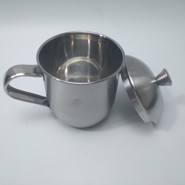 Ca Inox 300ml có nắp, không chia vạch VIETVALUE