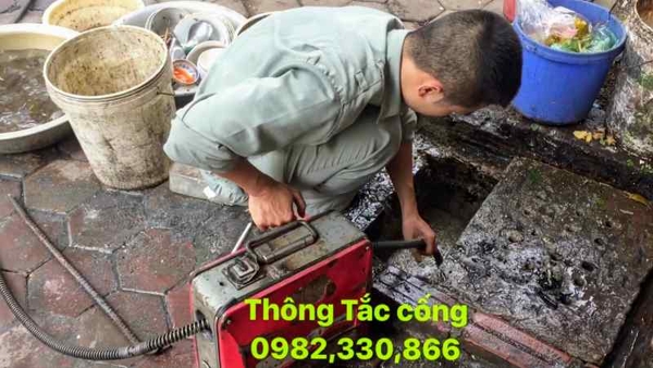 Thông tắc cống, không đục phá