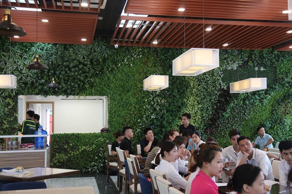 tường cây giả trang trí sự kiện