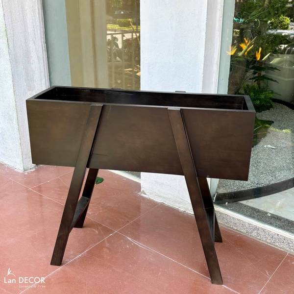 bồn gỗ trồng cây có chân 