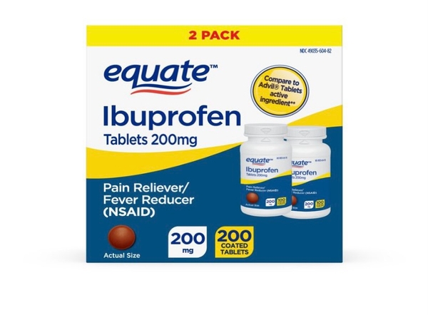 Thuốc giảm đau Ibuprofen Equate 200mg 100 viên (2 lọ)