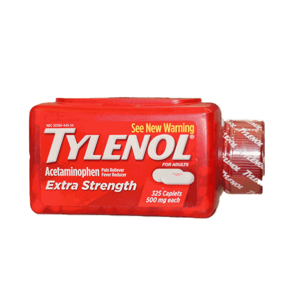 Thuốc giảm đau, hạ sốt Tylenol 500mg dạng viên nén mạnh 24 viên