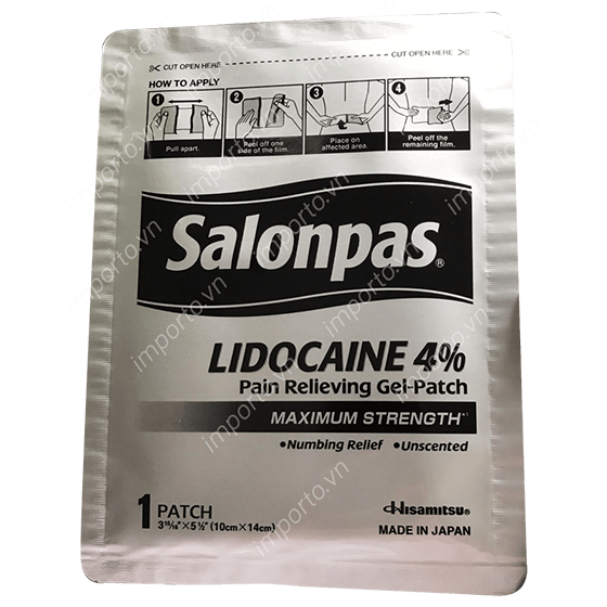 Miếng dán giảm đau Salonpas Lidocaine