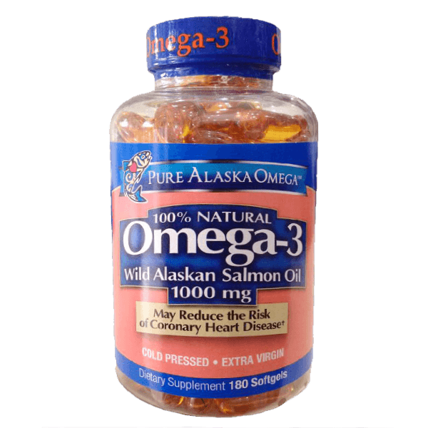 Dầu cá hồi Alaska – Pure Alaska Omega 100% Nature Omega 3 Wild Salmon Oil 1000mg 180 viên