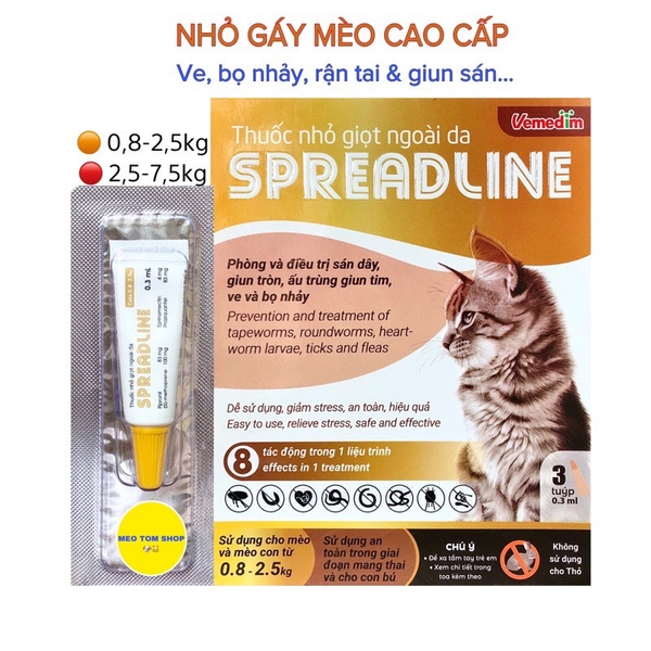 SPREADLINE - Thuốc nhỏ ngoài da cho mèo