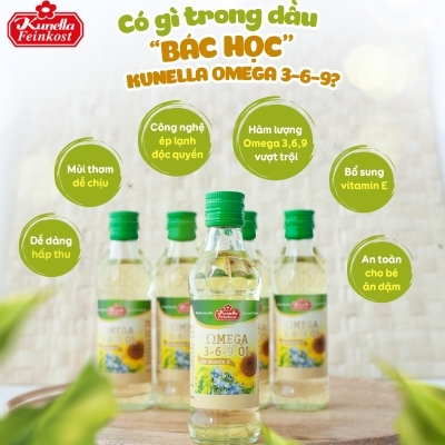 Cùng chào đón siêu phẩm dầu ép lạnh Kunella Omega 3-6-9