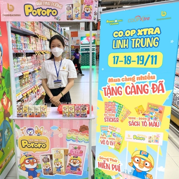 Pororo mall Việt Nam “hoạt náo” Đại Siêu Thị Co.opXtra với chương trình dùng thử miễn phí hàng trăm sản phẩm