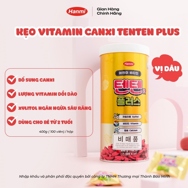 Kẹo Vitamin Canxi Tenten Plus chính thức ra mắt thị trường Việt Nam