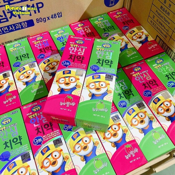Kem đánh răng trẻ em Pororo Hàn Quốc chính hãng cho bé từ 3 tuổi
