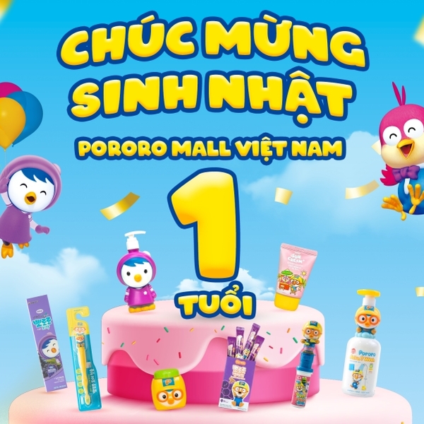Chúc mừng sinh nhật 1 tuổi Pororo Mall Việt Nam