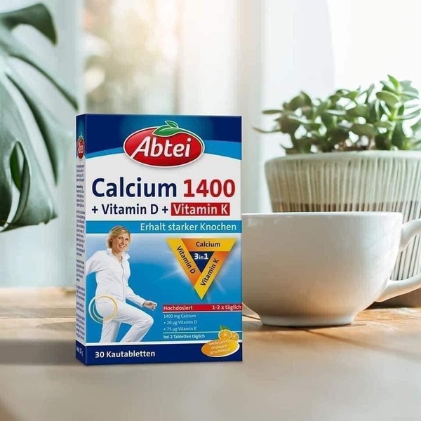 VIÊN BỔ SUNG CANXI ABTEI CAlCIUM 1400 + VITAMIN D + VITAMIN K