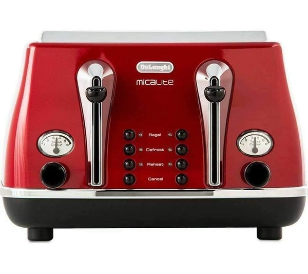 Nướng bánh mỳ 4 lát Delonghi màu đỏ