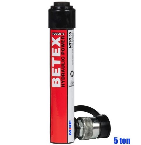 Kích thủy lực 5 tấn BETEX NSSS55, 1 chiều, hồi bằng lò xo, hành trình 127mm.