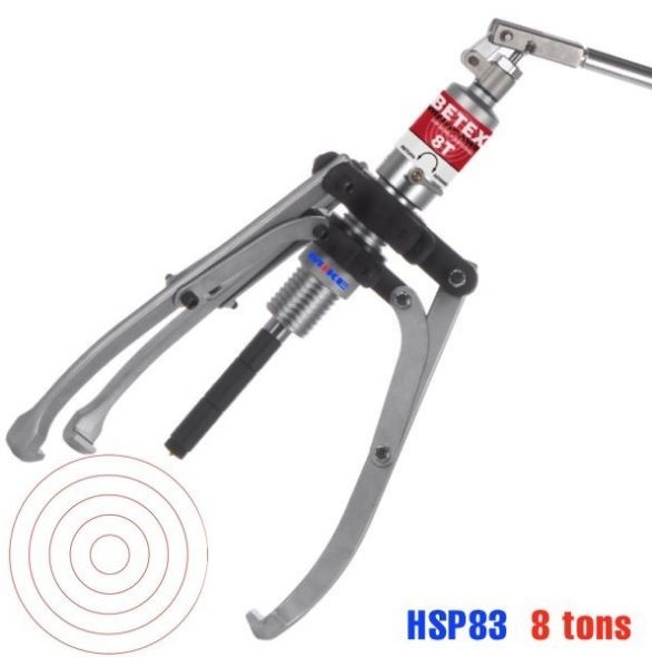 Cảo thủy lực 8 tấn BETEX HSP83, tự định tâm, 2/3 chấu, độ mở max 450mm. BETEX Holland.