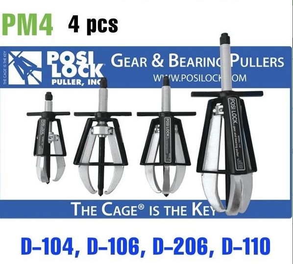 Bộ cảo vòng bi Posilock PM4, 2 chấu, 3 chấu, 5 – 20 tấn. Bearing Pullers. Posilock USA.