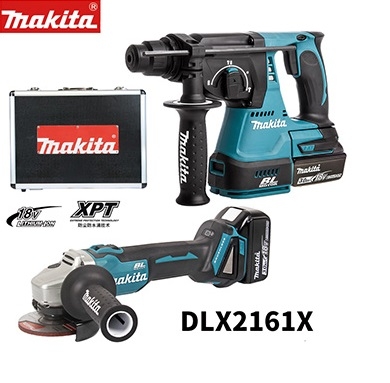 Bộ máy khoan, máy mài góc dùng Pin Makita DLX2161X