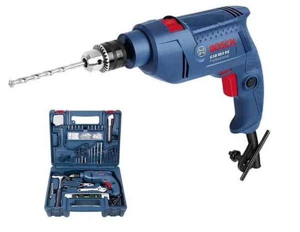 Máy khoan động lực Bosch GSB 550 (Vali) 100 món