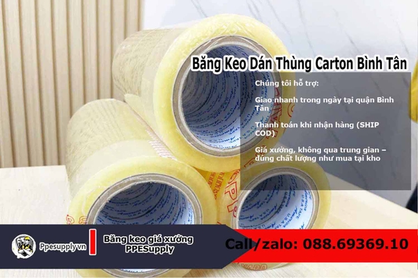 băng keo dán thùng carton bình tân